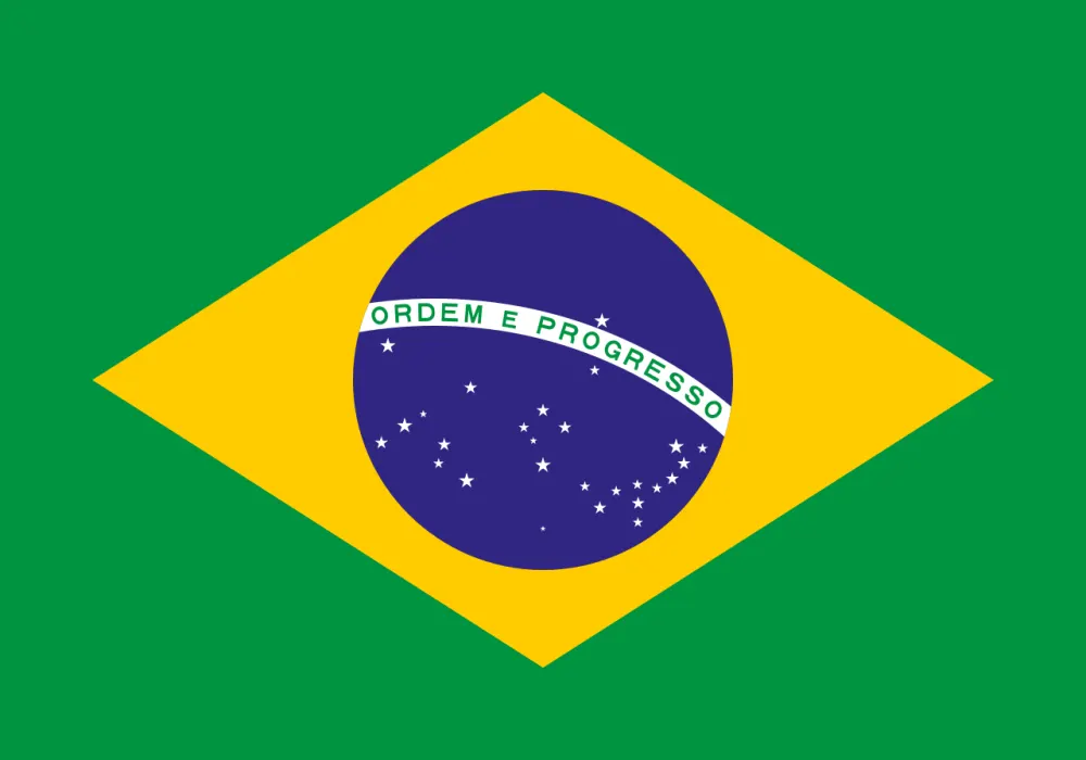 A green flag with a yellow diamond holding a starry blue globe with a white banner